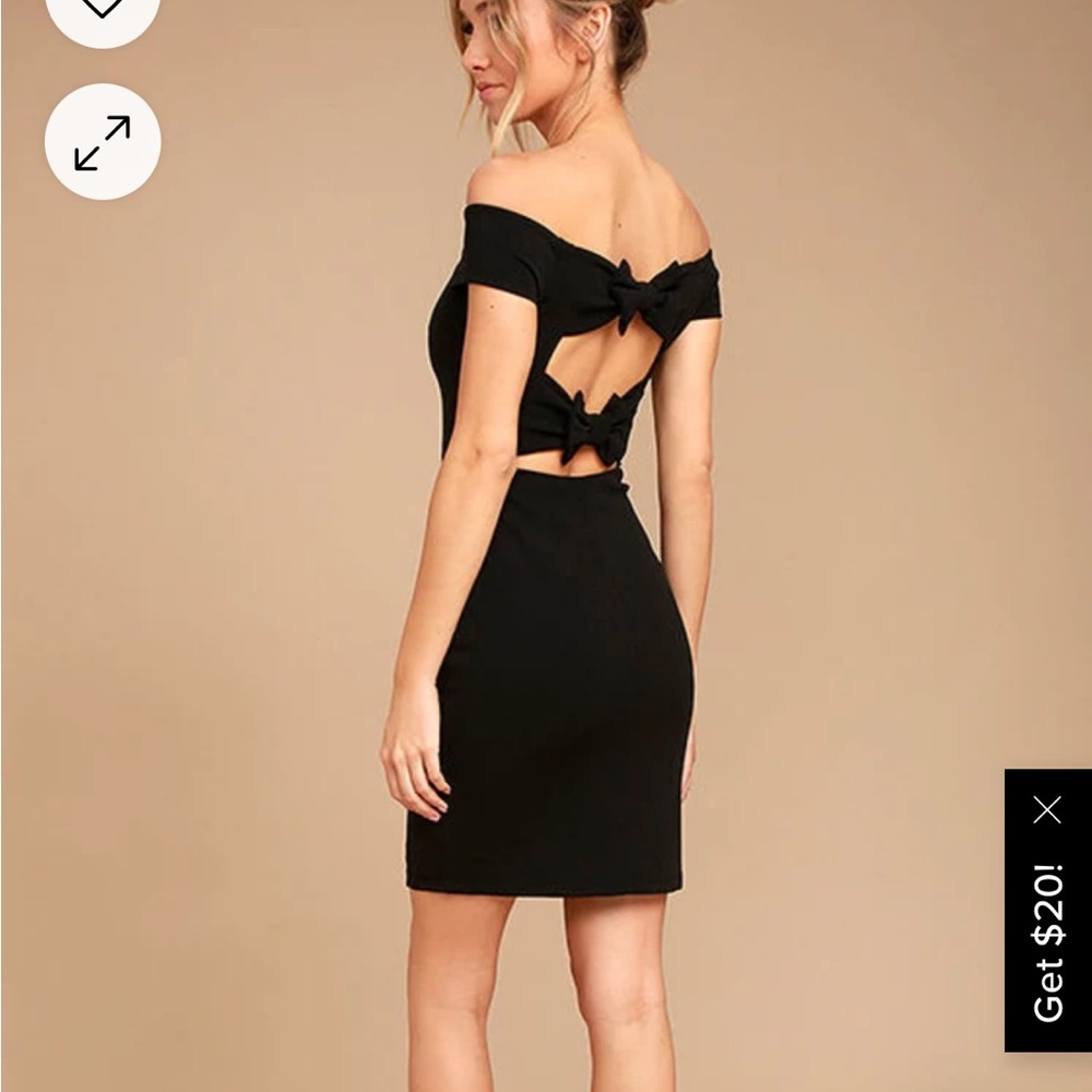 Black off the shoulder bodycon dress